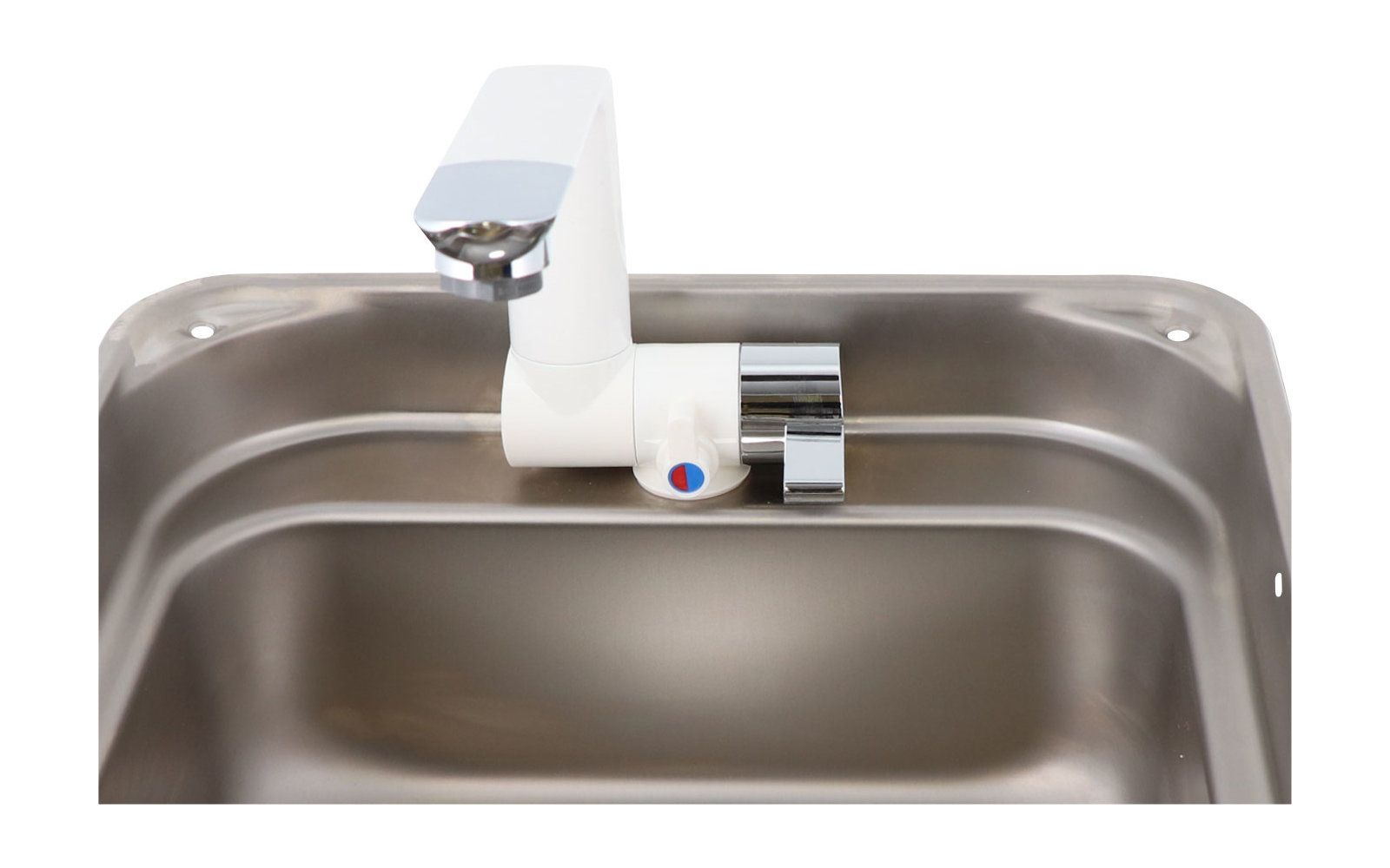 Baterie apă rece Comet Arona cu microcontact - alb