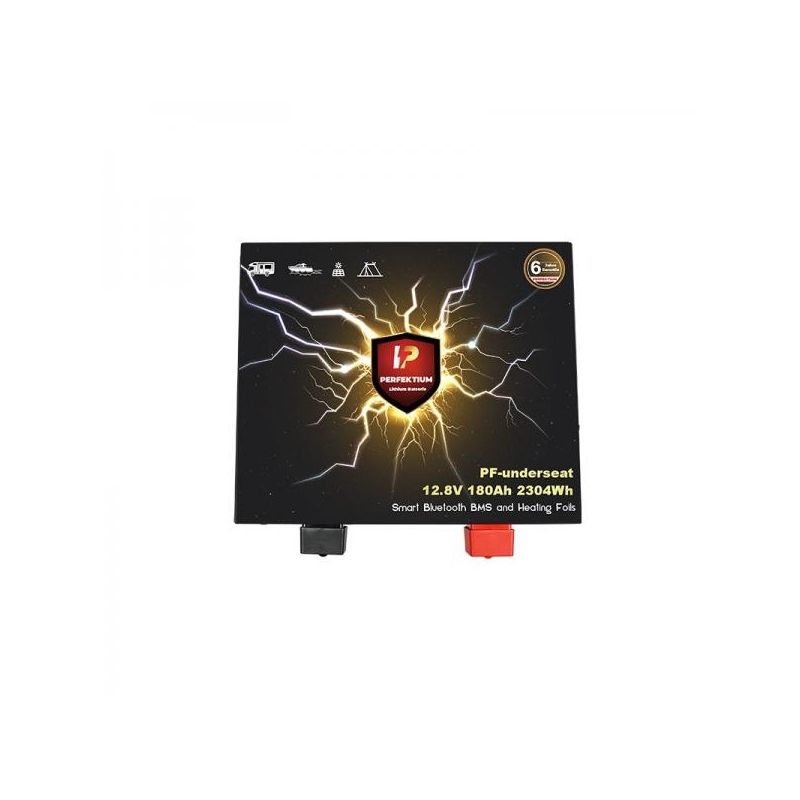 Baterie litiu Perfektium SERIA PF LiFePO4 12.8V 200Ah Smart BMS cu baterie Bluetooth sub scaun pentru autocaravană